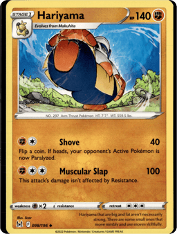 2022 Hariyama #98 Lost Origin
