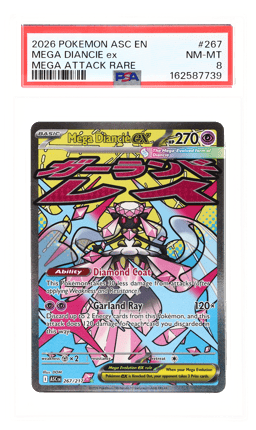 2026 Pokemon Mega Evolution Ascended Heroes Mega Attack Rare Mega Diancie Ex #267 PSA 8
