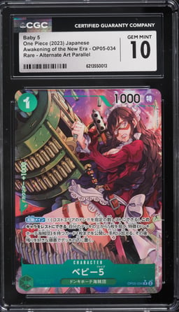 2023 One Piece Japanese Awakening Of The New Era Alt Art Baby 5 #OP05-034 CGC 10 GEM MINT