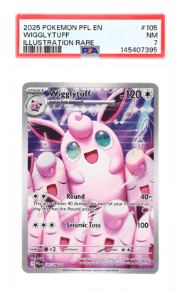 2025 Pokemon Scarlet and Violet Phantasmal Flames Illustration Rare Wigglytuff #105 PSA 7