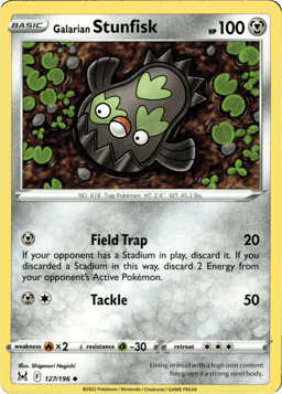 2022 Galarian Stunfisk #127 Lost Origin