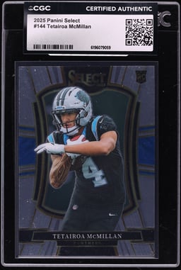 2025 Select Premier Level Tetairoa McMillan ROOKIE #144 CGC AUTH