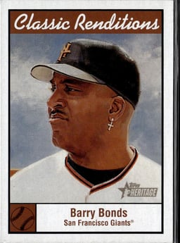 2001 2001 Topps Heritage Classic Rendition Barry Bonds #CR3 Topps Heritage Classic Rendition