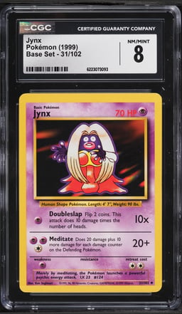 1999 Pokemon Base Set Jynx #31 CGC 8 NM-MT