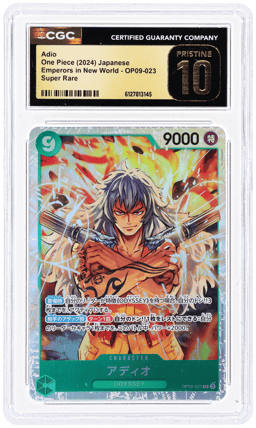 2024 One Piece Emperors In the New World Japanese Super Rare Adio #OP09023 CGC PRI
