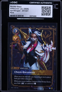 2026 Riftbound League Of Legends LoL Spiritforged Renata Glasc #201 CGC AUTH
