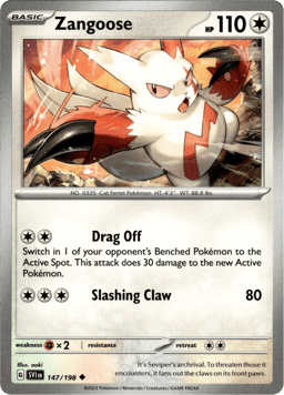 2023 Zangoose #147 Scarlet & Violet