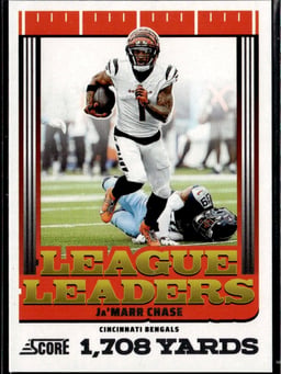 2025 Ja'Marr Chase #2 Score League Leaders