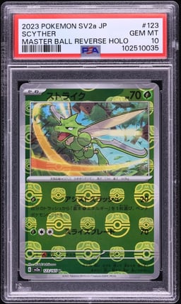 2023 Pokemon Japanese Scarlet & Violet 151 Master Ball Reverse Holo Scyther #123 PSA 10 GEM