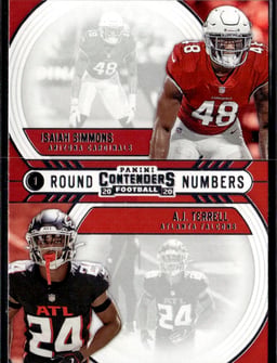 2020 Isaiah Simmons/A.J. Terrell #RN-ST Contenders Round Numbers