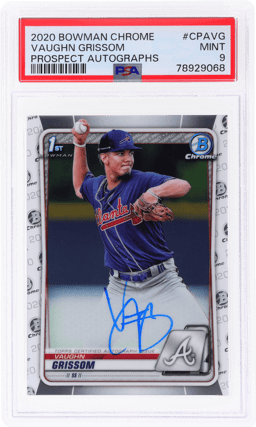 2020 Bowman Chrome Prospect Autograph Vaughn Grissom #CPAVG PSA 9