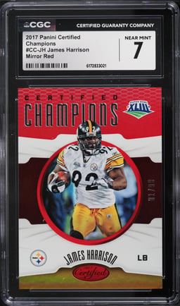 2017 Panini Certified Champions Mirror Red James Harrison /99 #CC-JH CGC 7 NRMT