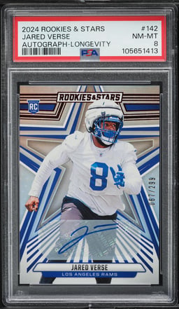 2024 Panini Rookies & Stars Jared Verse ROOKIE AUTO /299 #142 PSA 8 NM-MT