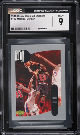 1998 Upper Deck MJ Stickers Michael Jordan #123 CGC 9 MINT