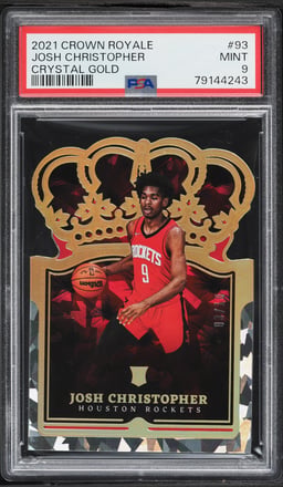 2021 Crown Royale Crystal Gold Josh Christopher ROOKIE /10 #93 PSA 9 MINT