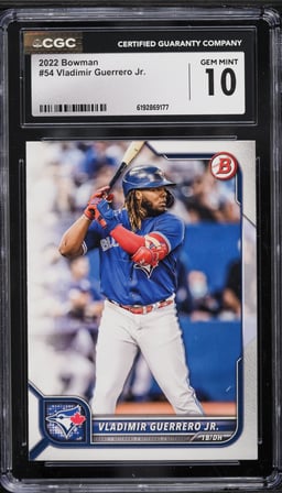 2022 Bowman Vladimir Guerrero Jr. #54 CGC 10 GEM MINT