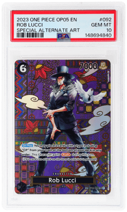 2023 One Piece Awakening of the New Era Special Alternate Art Rob Lucci #OP03-092 PSA 10