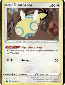 2021 Dunsparce #207 Fusion Strike