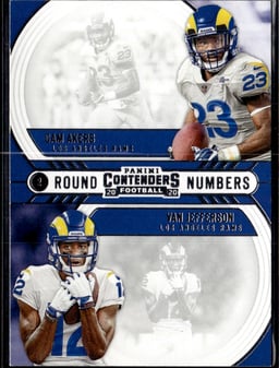 2020 Cam Akers / Van Jefferson #RN-AJ Contenders Round Numbers