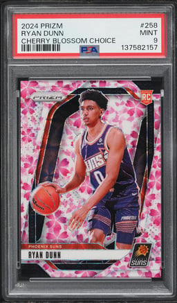 2024 Panini Prizm Cherry Blossom Choice Ryan Dunn ROOKIE /20 #258 PSA 9 MINT