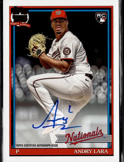 2026 Andry Lara #91A 1991 Topps Baseball Autograph Card