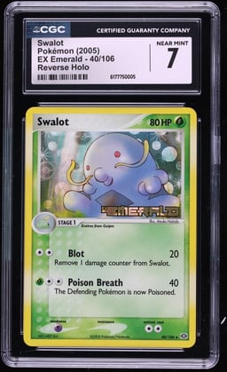 2005 Pokemon EX Emerald Reverse Holo Swalot #40 CGC 7 NRMT
