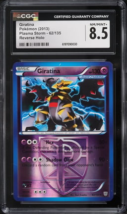 2013 Pokemon Black & White Plasma Storm Reverse Holo Giratina #62 CGC 8.5 NM-MT+