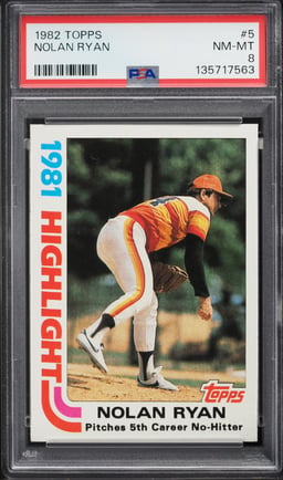 1982 Topps Nolan Ryan #5 PSA 8 NM-MT