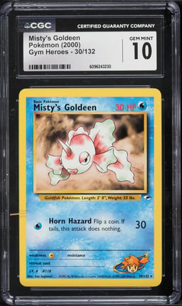 2000 Pokemon Gym Heroes Misty's Goldeen #30 CGC 10 GEM MINT