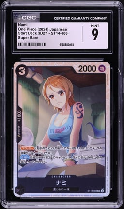 2024 One Piece Japanese Start Deck 3D2Y SR Nami #ST14-006 CGC 9 MINT