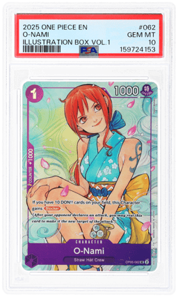 2025 One Piece Promo Illustration Box Volume 1 O Nami #OP05062 PSA 10