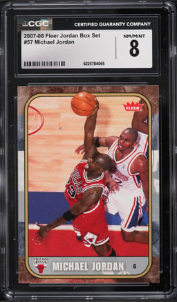 2007 Fleer Jordan Box Set Michael Jordan #57 CGC 8 NM-MT