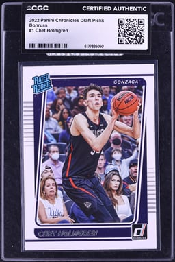 2022 Panini Chronicles Draft Picks Donruss Chet Holmgren ROOKIE #1 CGC AUTH