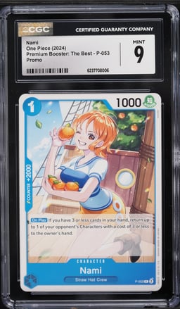 2024 One Piece Promo Premium Booster The Best Nami #P-053 CGC 9 MINT