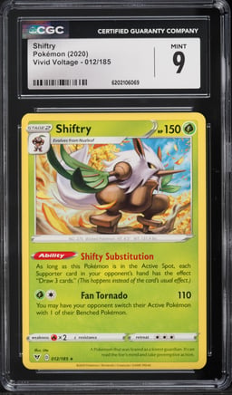 2020 Pokemon Vivid Voltage Shiftry #012 CGC 9 MINT