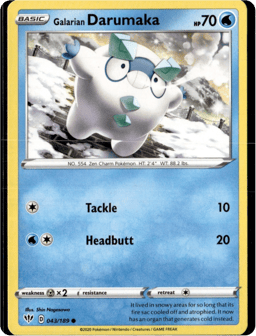 2020 Galarian Darumaka #43 Darkness Ablaze