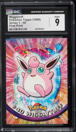 1999 Topps Pokemon Series 1 Wigglytuff #40 CGC 9 MINT
