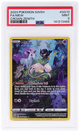 2023 Pokemon Sword and Shield Crown Zenith Galarian Gallery Mew #GG10 PSA 9