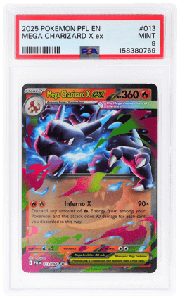 2025 Pokemon Mega Evolution Phantasmal Flames Mega Charizard X Ex #013 PSA 9