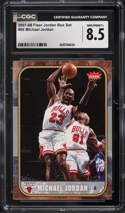 2007 Fleer Jordan Box Set Michael Jordan #96 CGC 8.5 NM-MT+