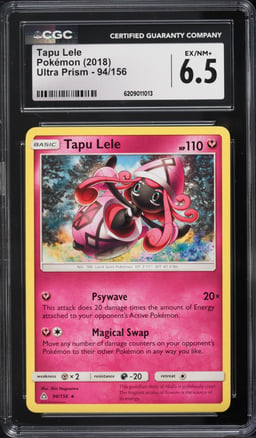 2018 Pokemon Sun & Moon Ultra Prism Tapu Lele #94 CGC 6.5 EXMT+