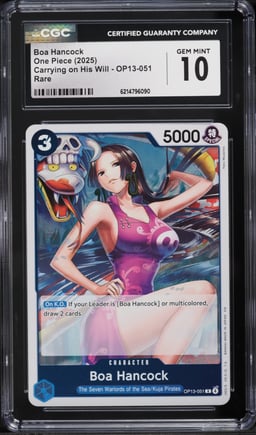 2025 One Piece Carrying On His Will Boa Hancock #OP13-051 CGC 10 GEM MINT