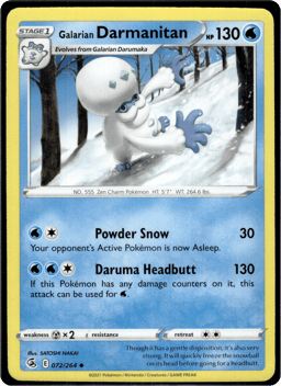 2021 Galarian Darmanitan #72 Fusion Strike