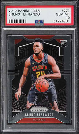 2019 Panini Prizm Bruno Fernando ROOKIE #277 PSA 10 GEM MINT