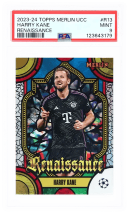 2023 Topps Merlin UEFA Club Competitions Renaissance Harry Kane #R13 PSA 9
