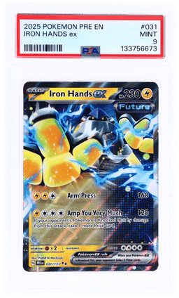 2025 Pokemon Prismatic Evolutions Holo Iron Hands Ex #31 PSA 9