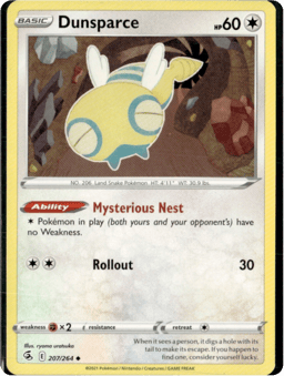 2021 Dunsparce #207 Fusion Strike