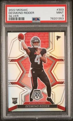 2022 Desmond Ridder #303 Mosaic Silver PSA 9.0