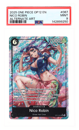 2025 One Piece Legacy of the Master Alternate Art Nico Robin #OP12-087 PSA 9