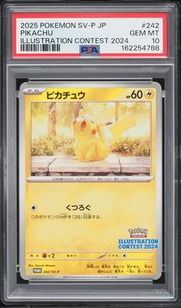 2025 Pokemon Japanese Scarlet & Violet Promo Illustration Contest '24 Pikachu #242 PSA 10 GEM